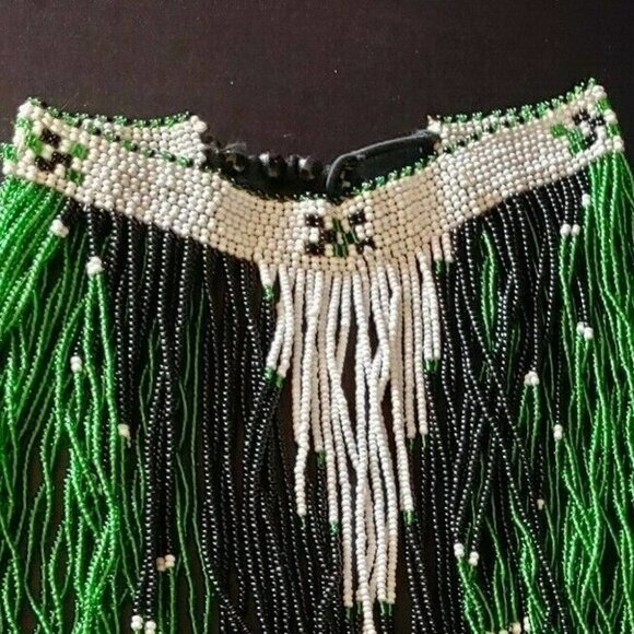 Native Glass Seed Beads Medicine Bib Neck Piece - Picture 2 of 8